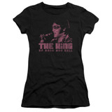Elvis Presley The King Junior Women's Sheer T-Shirt Black