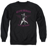 Elvis Presley Viva Las Vegas Star Adult Crewneck Sweatshirt Black