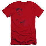 Elvis Presley On The Range Premuim Canvas Adult Slim Fit 30/1 T-Shirt Red