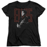 Elvis Presley Red Guitarman Women's T-Shirt Black