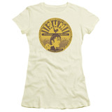 Sun Records Elvis Full Sun Label S/S Junior Women's T-Shirt Sheer Cream