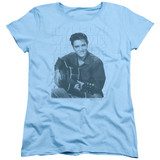Elvis Presley Repeat Women's T-Shirt Light Blue