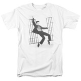 Elvis Presley Jailhouse Rock Adult 18/1 T-Shirt White