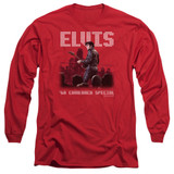 Elvis Presley Return Of The King Adult Long Sleeve T-Shirt Red