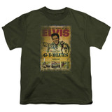 Elvis Presley GI Blues Poster Youth T-Shirt Military Green