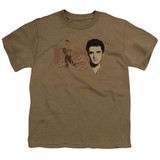 Elvis Presley At The Gates Youth T-Shirt Safari Green