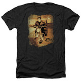 Elvis Presley Hit The Road Adult Heather T-Shirt Black