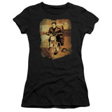 Elvis Presley Hit The Road Junior Women's Sheer T-Shirt Black