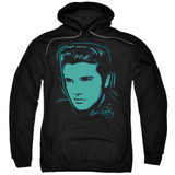 Elvis Presley Young Dots Adult Pullover Hoodie Sweatshirt Black