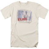 Elvis Presley Tough Guy Poster Adult 18/1 T-Shirt Sand