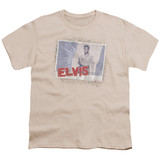 Elvis Presley Tough Guy Poster Youth T-Shirt Sand