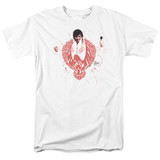 Elvis Presley Red Pheonix Adult 18/1 T-Shirt White