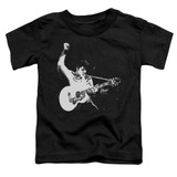 Elvis Presley Black And White Guitarman Toddler T-Shirt Black