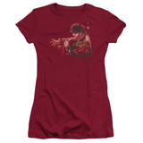 Elvis Presley Red Comback Junior Women's Sheer T-Shirt Cardinal