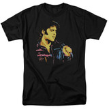 Elvis Presley Neon Elvis Adult 18/1 T-Shirt Black
