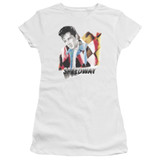 Elvis Presley Speedway Junior Women's Sheer T-Shirt White