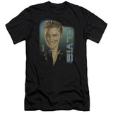 Elvis Presley Elvis 56 Premuim Canvas Adult Slim Fit T-Shirt Black