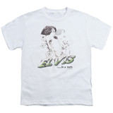 Elvis Presley Elvis Is A Verb Youth T-Shirt White