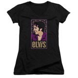 Elvis Presley Elvis Is Junior Women's V-Neck T-Shirt Black