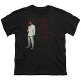 Elvis Presley White Suit Youth T-Shirt Black