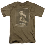 Elvis Presley Guitar Man Adult 18/1 T-Shirt Safari Green