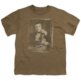 Elvis Presley Guitar Man Youth T-Shirt Safari Green