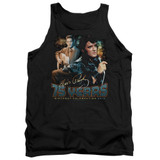 Elvis Presley 75 Years Adult Tank Top T-Shirt Black