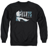 Elvis Presley Elv 75 Logo Adult Crewneck Sweatshirt Black