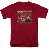 Elvis Presley Christmas Album Adult 18/1 T-Shirt Cardinal