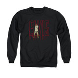 Elvis Presley Elvis 68 Album Adult Crewneck Sweatshirt Black