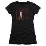 Elvis Presley Elvis 68 Album Junior Women's Sheer T-Shirt Black