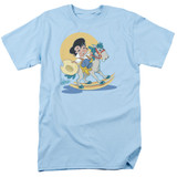 Elvis Presley Yip E Adult 18/1 T-Shirt Light Blue