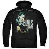 Elvis Presley Always The Original Adult Pullover Hoodie Sweatshirt Black
