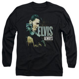 Elvis Presley Always The Original Adult Long Sleeve T-Shirt Black