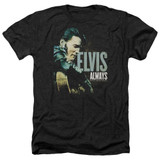 Elvis Presley Always The Original Adult Heather T-Shirt Black