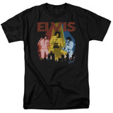 Elvis Presley Vegas Remembered Adult 18/1 T-Shirt Black