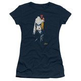 Elvis Presley Yellow Scarf Junior Women's Sheer T-Shirt Navy