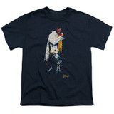 Elvis Presley Yellow Scarf Youth T-Shirt Navy