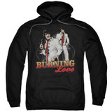 Elvis Presley Burning Love Adult Pullover Hoodie Sweatshirt Black