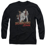 Elvis Presley Burning Love Adult Long Sleeve T-Shirt Black