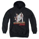 Elvis Presley Burning Love Youth Pullover Hoodie Sweatshirt Black
