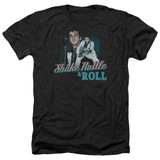 Elvis Presley Shake Rattle And Roll Adult Heather T-Shirt Black