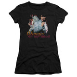 Elvis Presley Always On My Mind Junior Women's Sheer T-Shirt Black