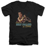 Elvis Presley Cant Help Falling Adult V-Neck T-Shirt Black