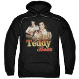 Elvis Presley Teddy Bear Adult Pullover Hoodie Sweatshirt Black
