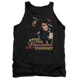 Elvis Presley Are You Lonesome Adult Tank Top T-Shirt Black