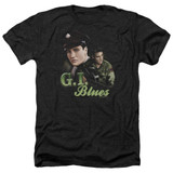 Elvis Presley G I Blues Adult Heather T-Shirt Black