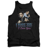 Elvis Presley I Want You Adult Tank Top T-Shirt Black