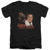 Elvis Presley Follow That Dream Adult V-Neck T-Shirt Black