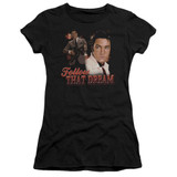 Elvis Presley Follow That Dream Junior Women's Sheer T-Shirt Black
